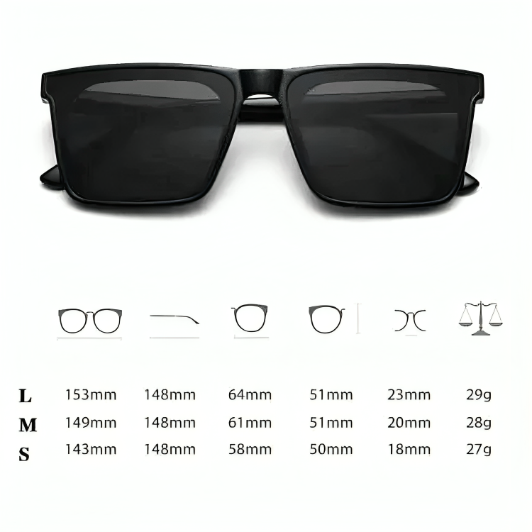 Mursolyn, HD Polarized Square Sunglasses for Men – Premium UV Protection