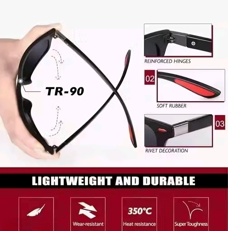 Mursolyn Premium Wayfarer Polarized Sunglasses for Men – UV400 Protection & Timeless Style