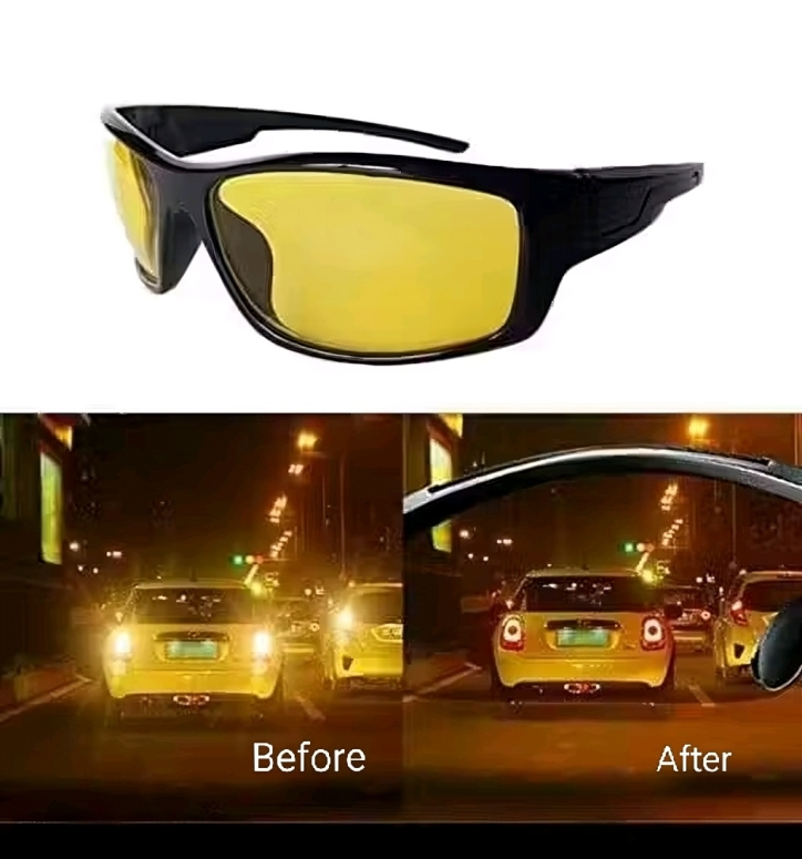 Mursolyn HD Night Vision Driving Glasses – Anti-Glare Yellow Lens for Enhanced Nighttime Clarity