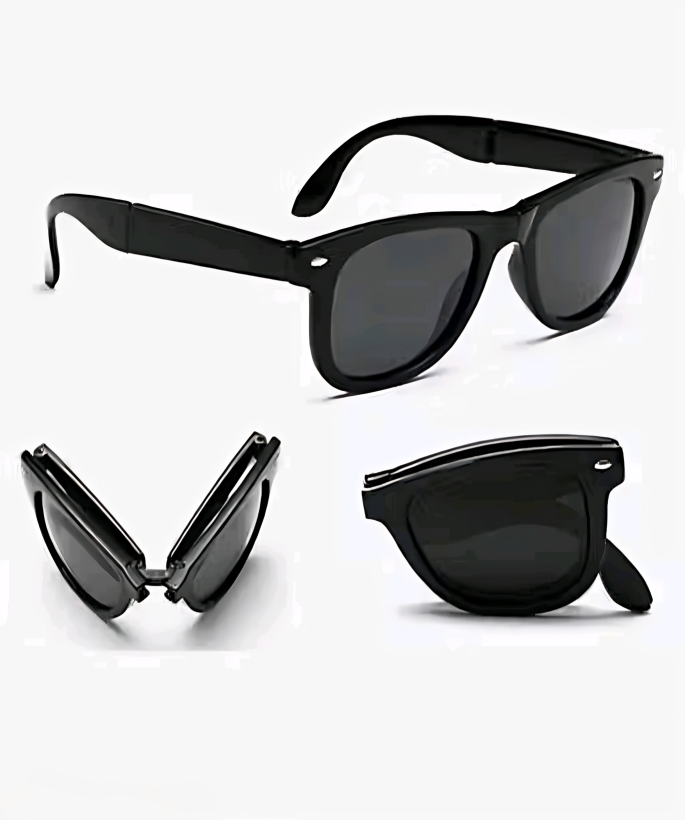 Mursolyn Premium Foldable Wayfarer Sunglasses – Compact, Stylish, and Travel-Ready