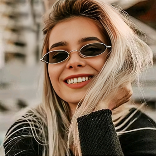 Mursolyn Black Hex Frame Sunglasses – Modern Geometric Design