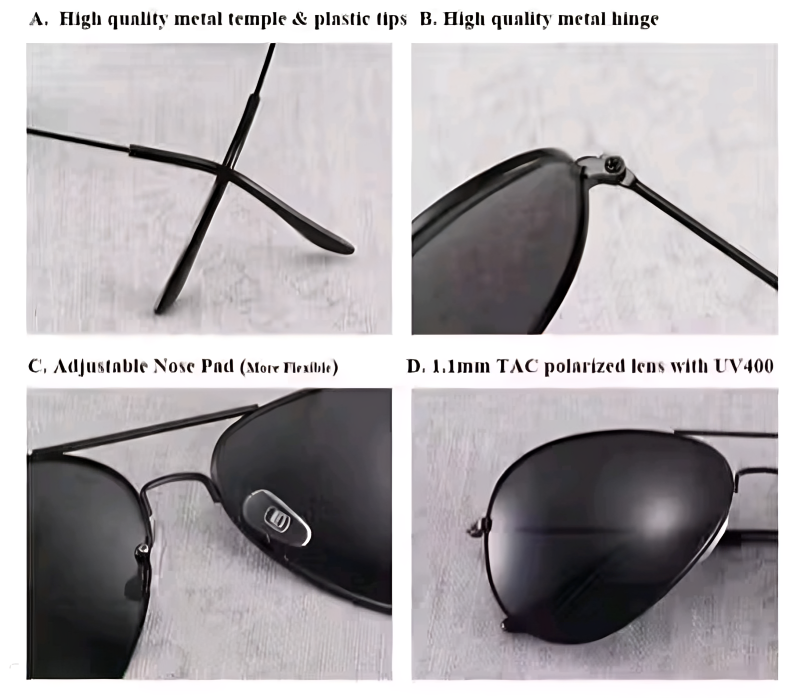 Mursolyn Classic Aviator Sunglasses – UV400 Protection & Timeless Style