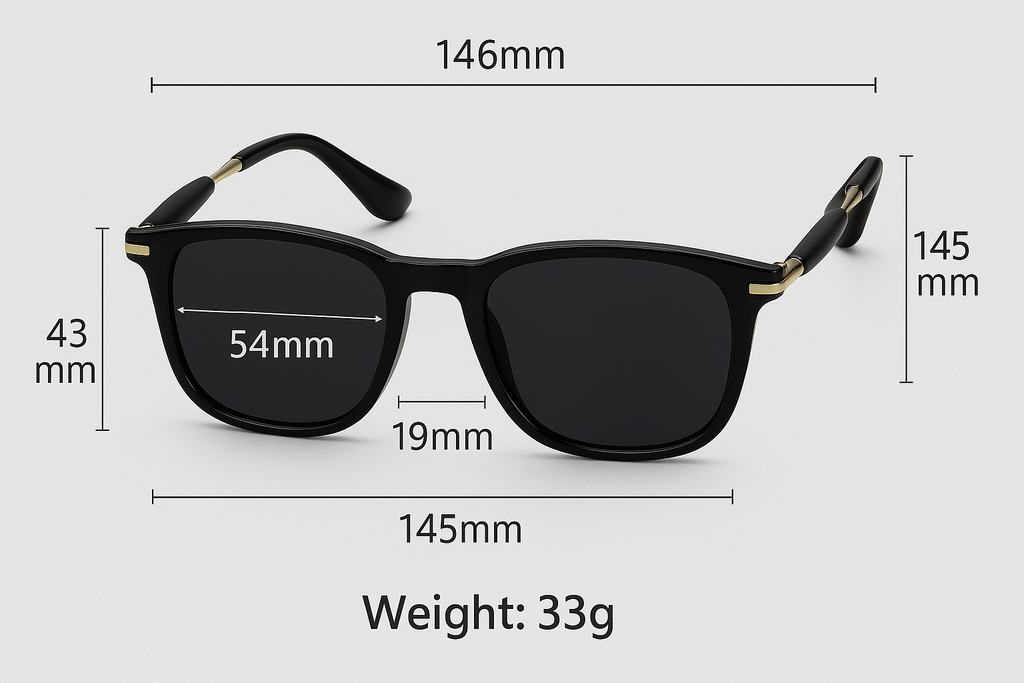 Mursolyn Retro Clubmaster-Inspired Sunglasses – Matte Black Frame, Gold Accents & UV Protection